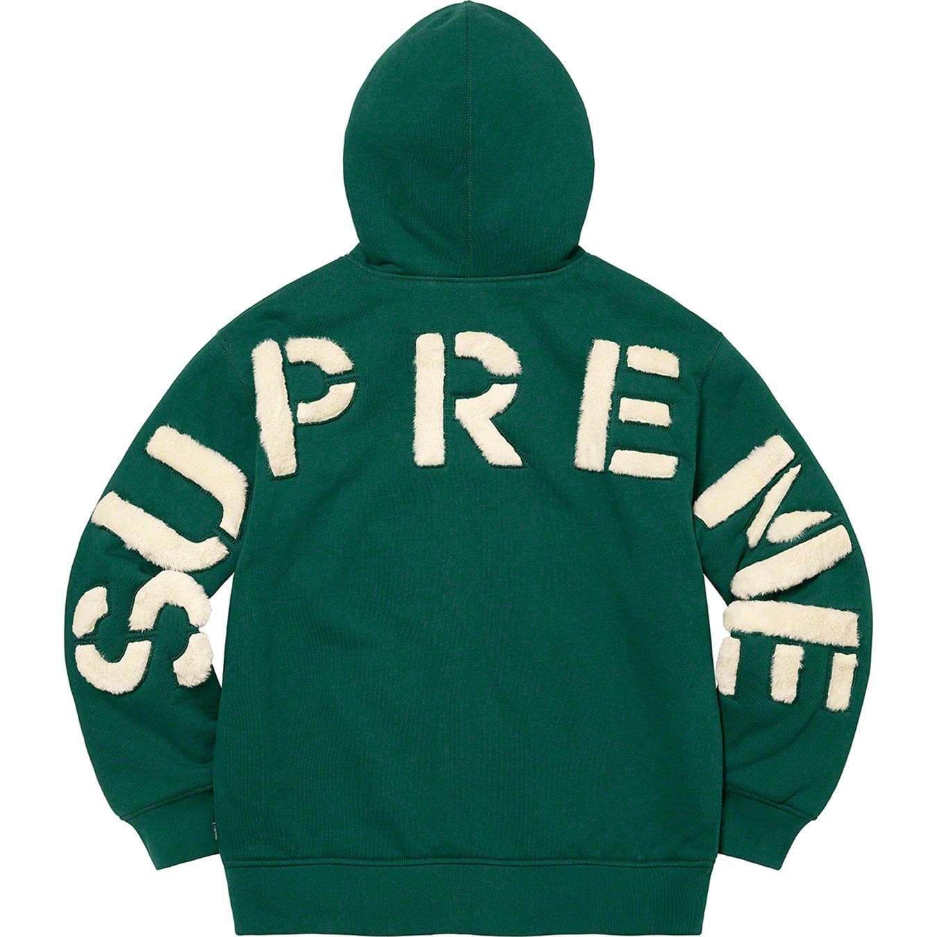 Faux Fur Lined Zip Up Hooded Sweatshirt view 14